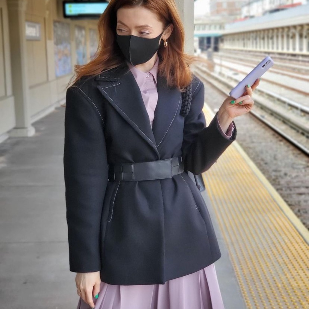Power shoulder Wool blend Blazer